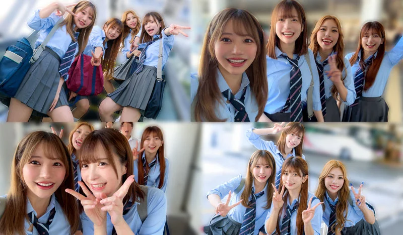 りお&ひなた&かりん&ゆい 無料サンプル画像(3) 【無料しろうと動画館】