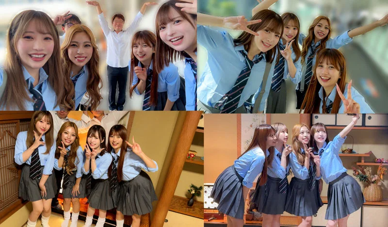 りお&ひなた&かりん&ゆい 無料サンプル画像(4) 【無料しろうと動画館】